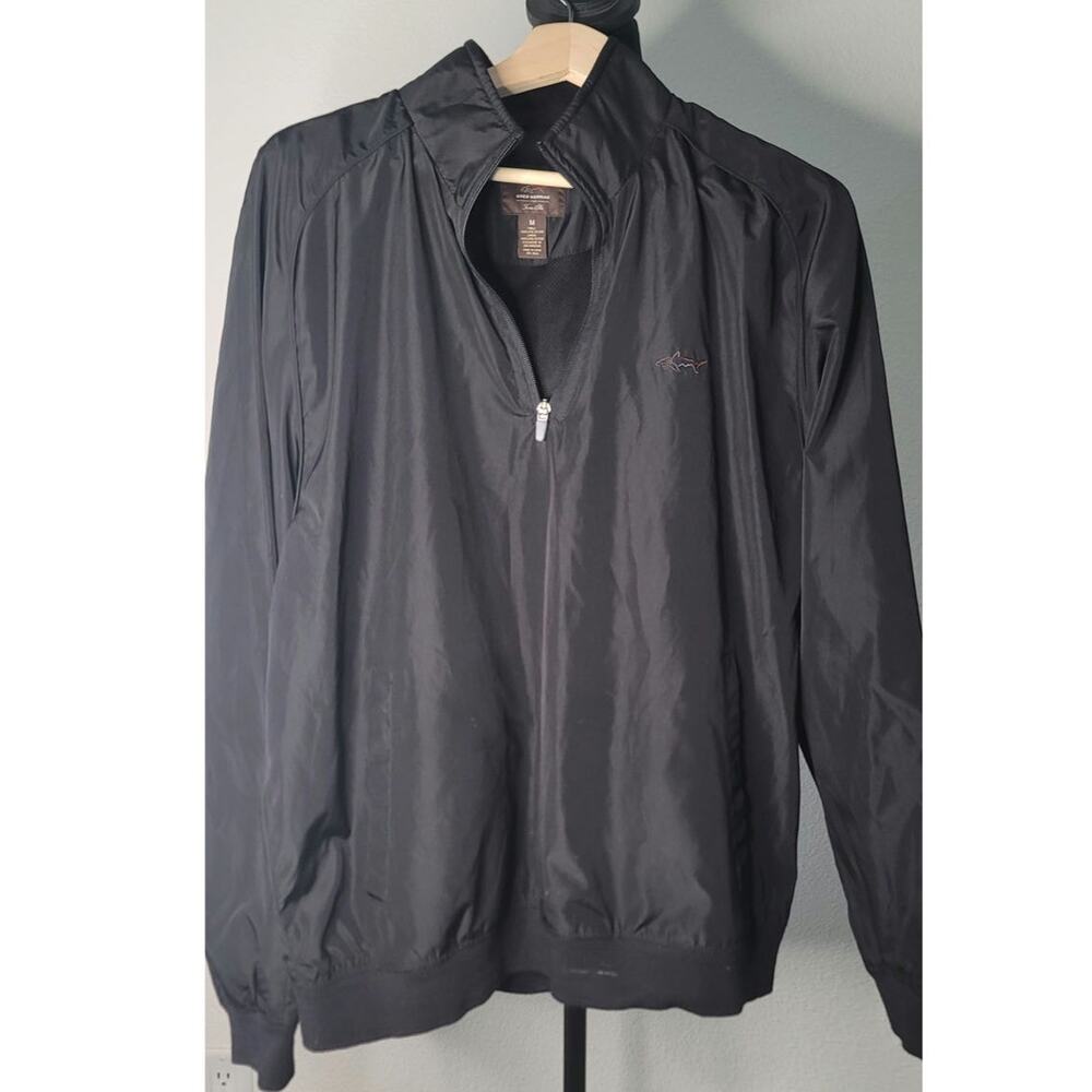 Greg Norman Collection black quarter-zip windbreaker jacket Men's Size M